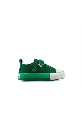 کفش اسنیکر سبز بچه گانه پارچه United Colors of Benetton - کد 690089605