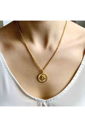 گردنبند جواهر طلائی زنانه روکش طلا LeylanTakı - کد 76752260