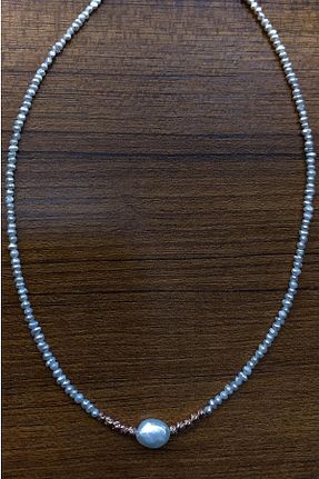 گردنبند مروارید سفید مروارید آب شیرین Erer Gümüş - کد 90754962