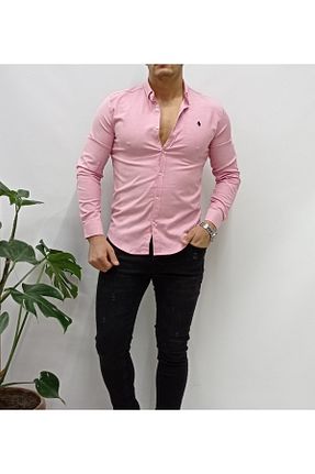 پیراهن صورتی مردانه سایز بزرگ YNGMENCLASS - کد 91265561