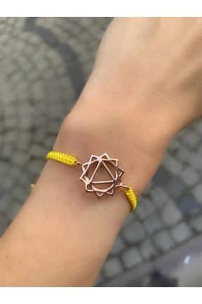 دستبند نقره زرد زنانه 925 عیار Shaman İstanbul - کد 92560022