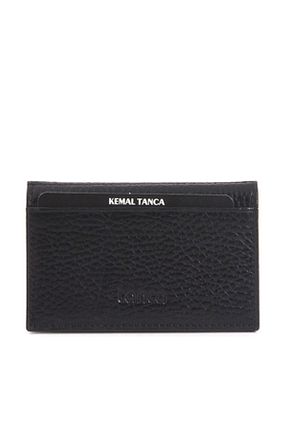 کیف پول مشکی مردانه چرم خالص Kemal Tanca - کد 407343