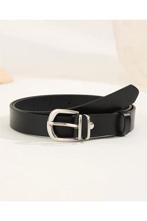 کمربند مشکی زنانه چرم مصنوعی modaes butik - کد 690083314