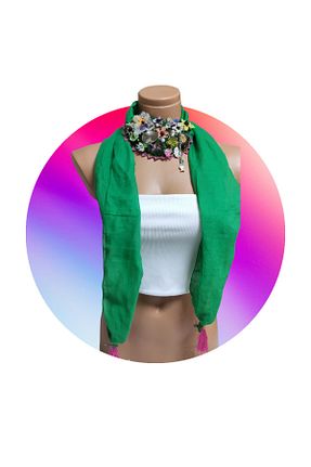 دستمال گردن سبز زنانه پنبه ای Luluzhome - کد 690482477