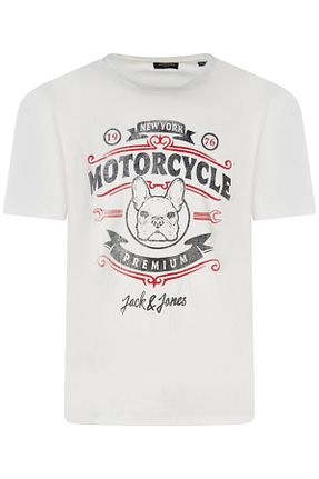 تیشرت سفید مردانه رگولار Jack & Jones - کد 690582798