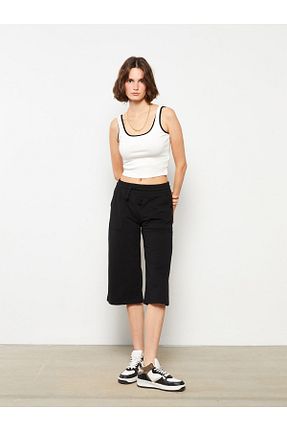 شلوارک و برمودا مشکی زنانه بافتنی LC Waikiki - کد 690958084