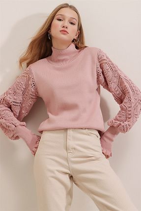 پلیور صورتی زنانه ساده AQE FASHION - کد 196548956