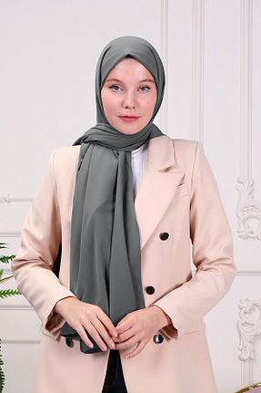 روسری طوسی پلی استر ada sanatsal - کد 353162796
