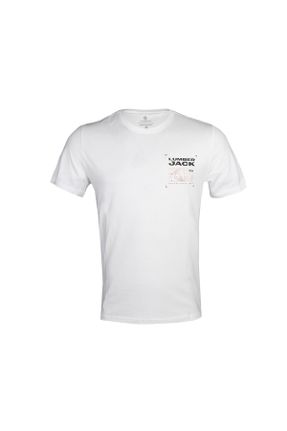 تی شرت سفید مردانه رگولار کد 691154230