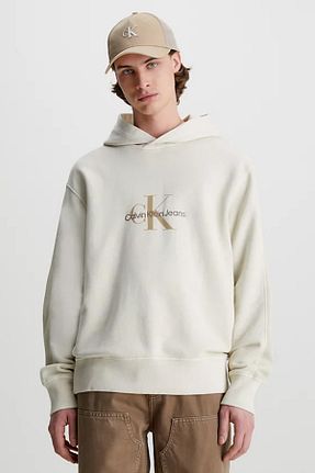 سوئیشرت بژ مردانه ساده Calvin Klein - کد 691252437