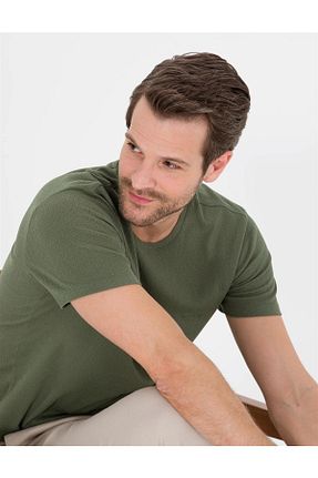 تیشرت خاکی مردانه اسلیم فیت Pierre Cardin - کد 690087239