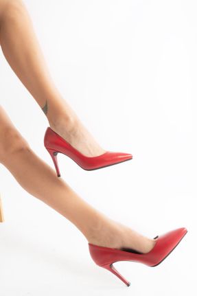 کفش استایلتو قرمز پاشنه نازک پاشنه متوسط ( 5 - 9 cm ) کد 690804210