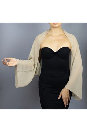 شال بژ زنانه پلی استر es moda shop - کد 690538162