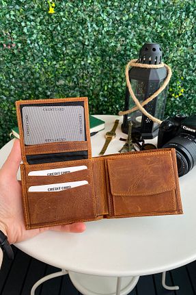 کیف پول قهوه ای مردانه ابعاد کوچک Modica - کد 690966158