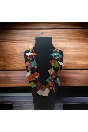گردنبند جواهر رنگی زنانه سنگ Budakoğulları - کد 691292864