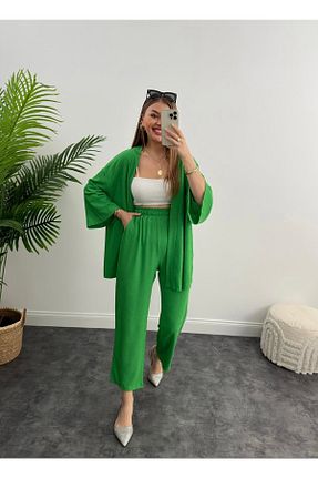 کیمونو و کافتان سبز زنانه لیکرا ELBİSHE - کد 690430189