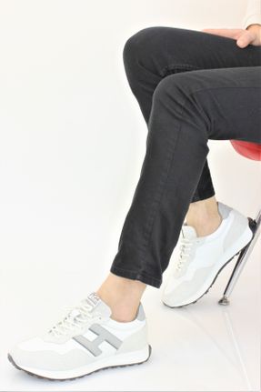 کفش کژوال سفید مردانه چرم طبیعی پاشنه کوتاه ( 4 - 1 cm ) پاشنه ساده کد 690603472