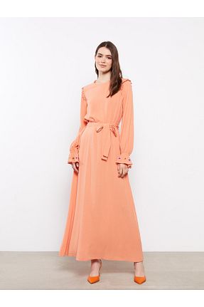 لباس نارنجی زنانه بافتنی LC Waikiki - کد 690652324