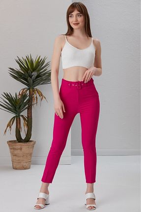 شلوار پارچه ای صورتی زنانه بلند My Style - کد 690702345