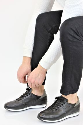 کفش کژوال مشکی مردانه چرم طبیعی پاشنه کوتاه ( 4 - 1 cm ) پاشنه ساده کد 691000272