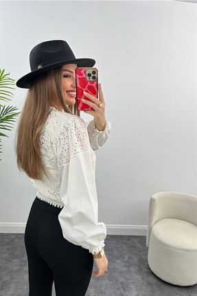 بلوز نباتی زنانه Ajurlu MELEK KOSTAK - کد 691004492