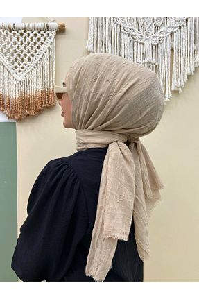 شال بژ زنانه پنبه ای useev - کد 691096201