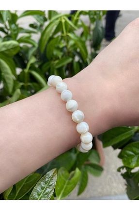 دستبند جواهر سفید زنانه سنگ طبیعی Asya Gems - کد 691887826