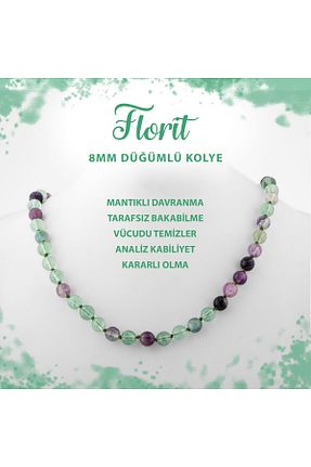 گردنبند جواهر سبز زنانه سنگ طبیعی Deniz Doğal Taş - کد 691948180