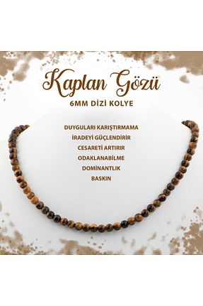 گردنبند جواهر قهوه ای زنانه سنگ طبیعی Deniz Doğal Taş - کد 691951277