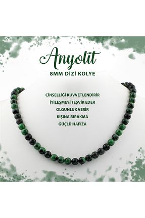گردنبند جواهر سبز زنانه سنگ طبیعی Deniz Doğal Taş - کد 691951903