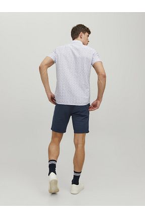 شلوارک و برمودا سرمه ای مردانه مخلوط کتان Jack & Jones - کد 691955070