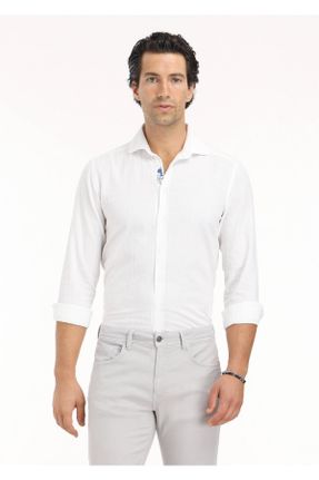 پیراهن سفید مردانه رگولار کد 681557327