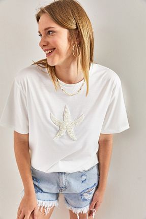 تیشرت نباتی زنانه رگولار Bianco Lucci - کد 692163453