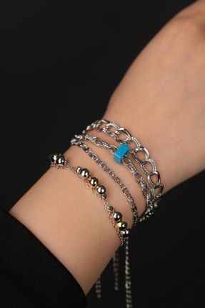 دستبند جواهر زنانه روکش طلا کد 679596116