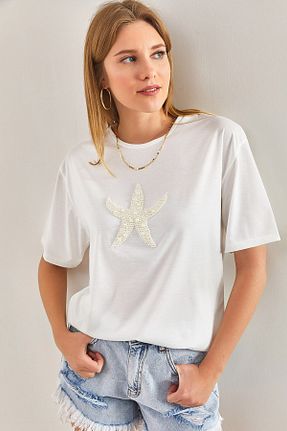 تیشرت نباتی زنانه رگولار Bianco Lucci - کد 692163453
