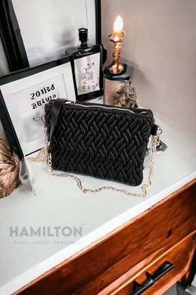 کیف پورتفوی و کلاچ مشکی زنانه چرم مصنوعی HAMILTON - کد 692783766