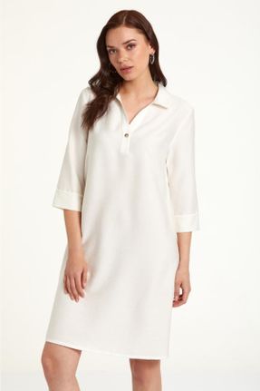 لباس سفید زنانه بافتنی رگولار کد 692862504