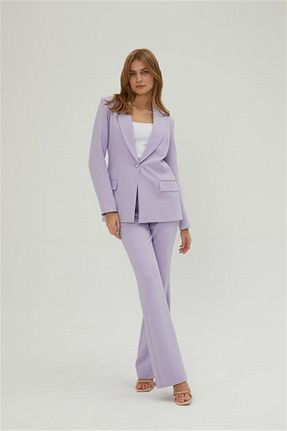 ست بالاتنه و پائین تنه بنفش زنانه بافتنی METANİA - کد 691834766
