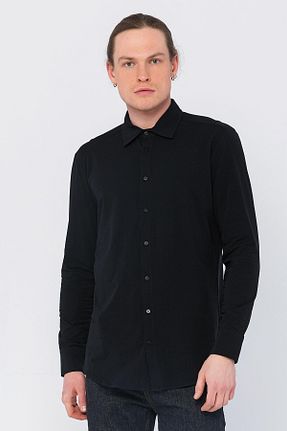 پیراهن مشکی مردانه رگولار ANCQA.EI9 - کد 692344608