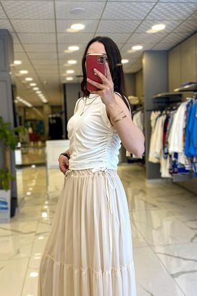 بلوز سفید زنانه ساده Vosse - کد 692713287