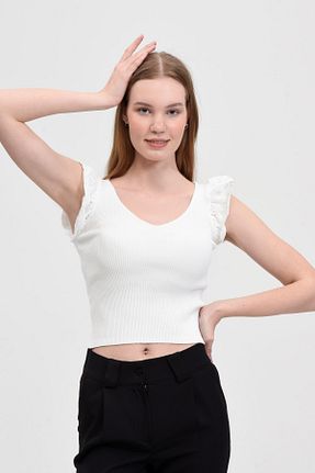 بلوز سفید زنانه ساده Fanori Woman - کد 693078305