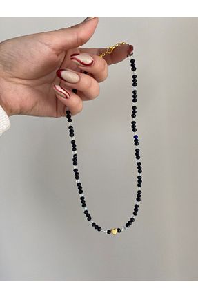 گردنبند جواهر مشکی زنانه منجق Owentis - کد 693107451