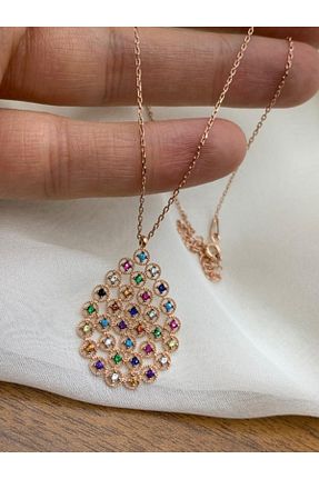 گردنبند نقره صورتی زنانه 925 عیار Mardin Gümüş - کد 90537925