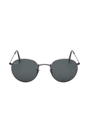 عینک آفتابی مشکی زنانه 50 UV400 فلزی مات بیضی کد 42437882