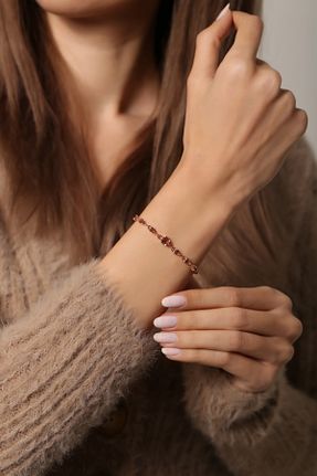 دستبند نقره صورتی زنانه 925 عیار Forenza - کد 77537624