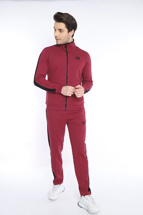 ست گرمکن زرشکی مردانه رگولار NEED LİFE - کد 693352136