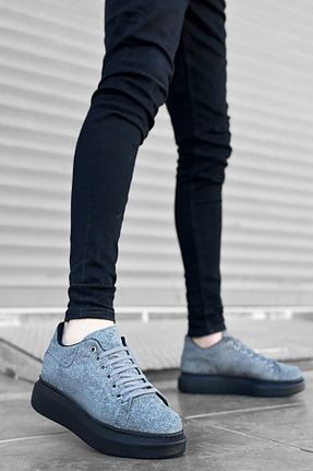 کفش اسنیکر طوسی مردانه بند دار Mida Shoes - کد 692142791