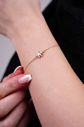 دستبند طلا زرد زنانه 14 عیار H Mücevherat - کد 693446444