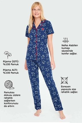 ست لباس راحتی سرمه ای زنانه ساده U.S. Polo Assn. - کد 694684953