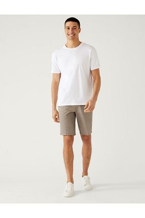 شلوارک و برمودا بژ مردانه رگولار Marks & Spencer - کد 694978027